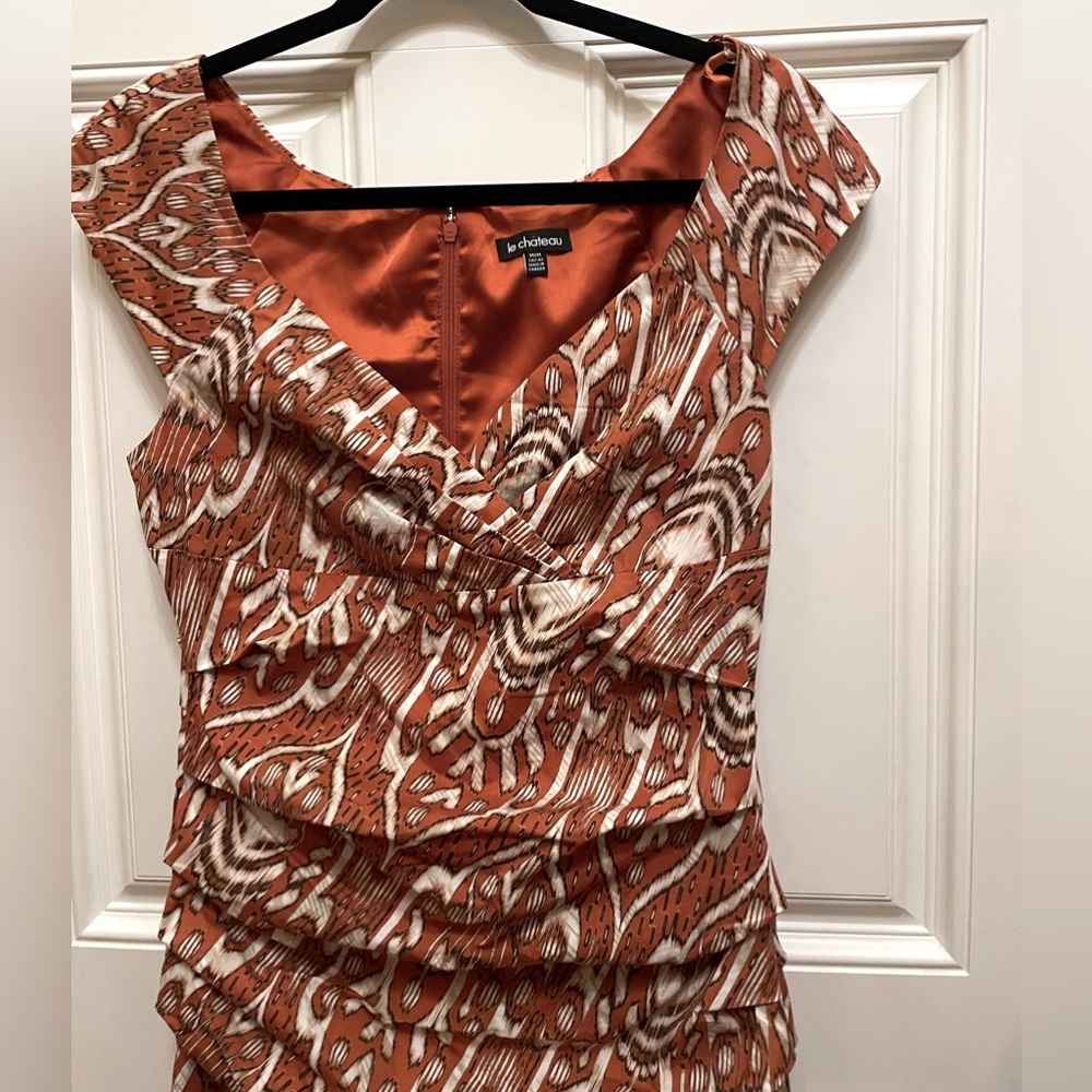 Le Chateau Medium Midi length Cotton/Spandex dress.